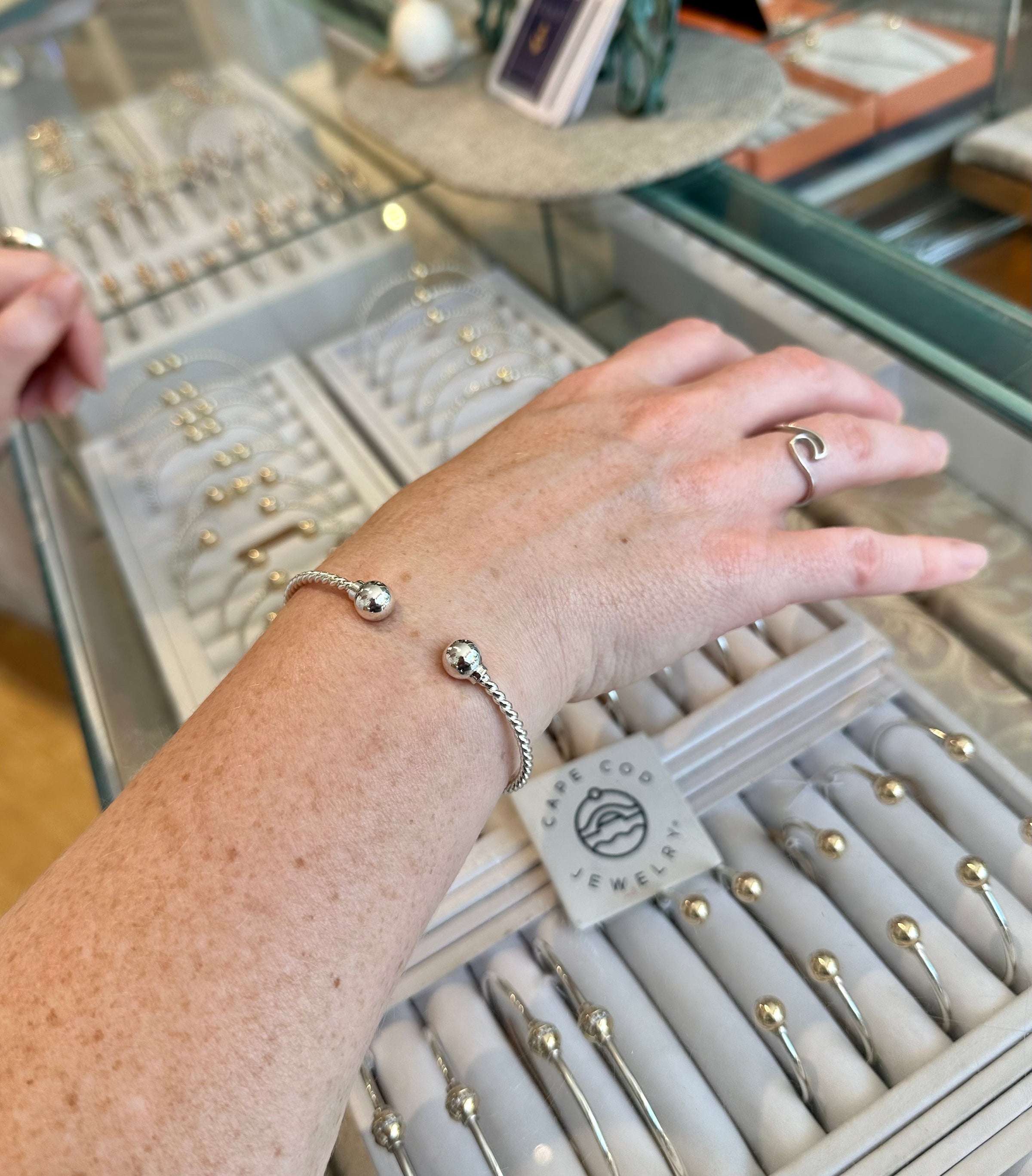 アクセサリー Harpo 2 Twists Bangle - Silver Silver-Twist-Bangle-White-