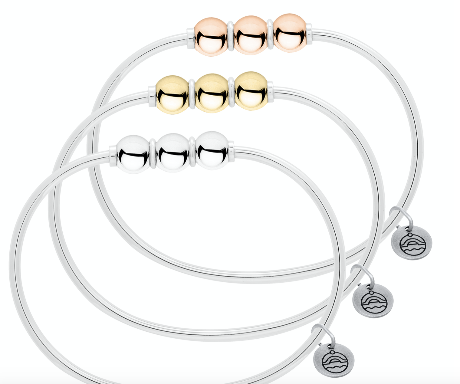 Cape Cod Triple Ball Sterling Silver Bracelet The Gilded Oyster