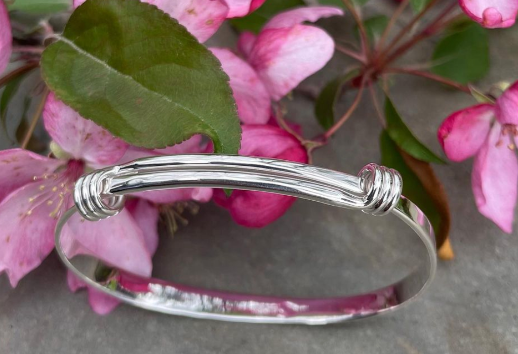 Hand Forged Signature Sterling Silver Bracelet by Ed Levin The Gilded Oyster