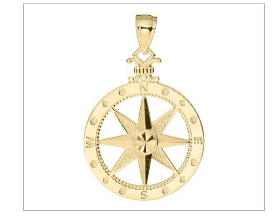 Buy 14K Gold Star Necklace, North Star Necklace, Locket Compass Pendant  Jewelry, Greek Design Pole Star Necklace Online in India - Etsy