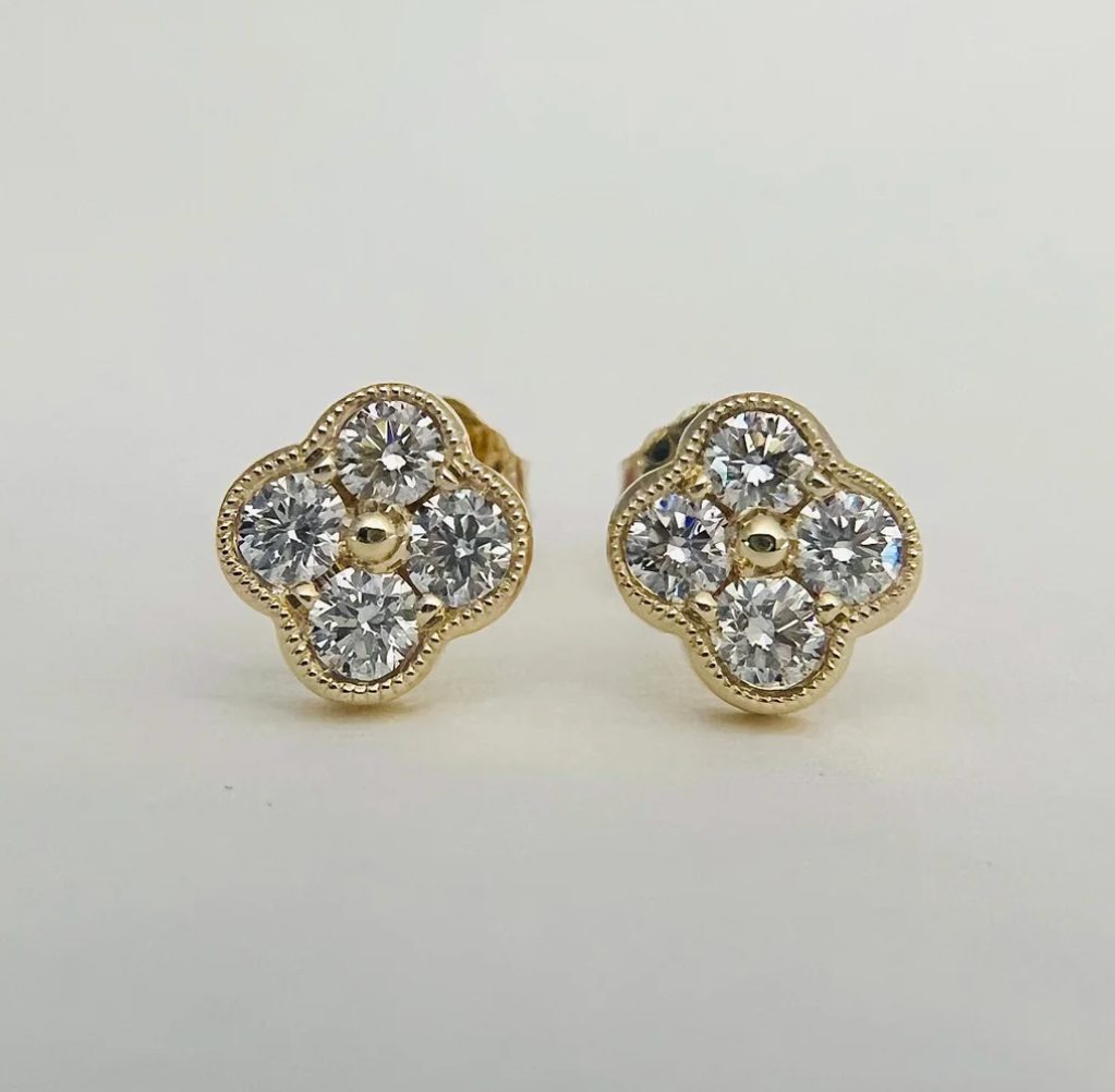 Diamond earrings gold coast clearance