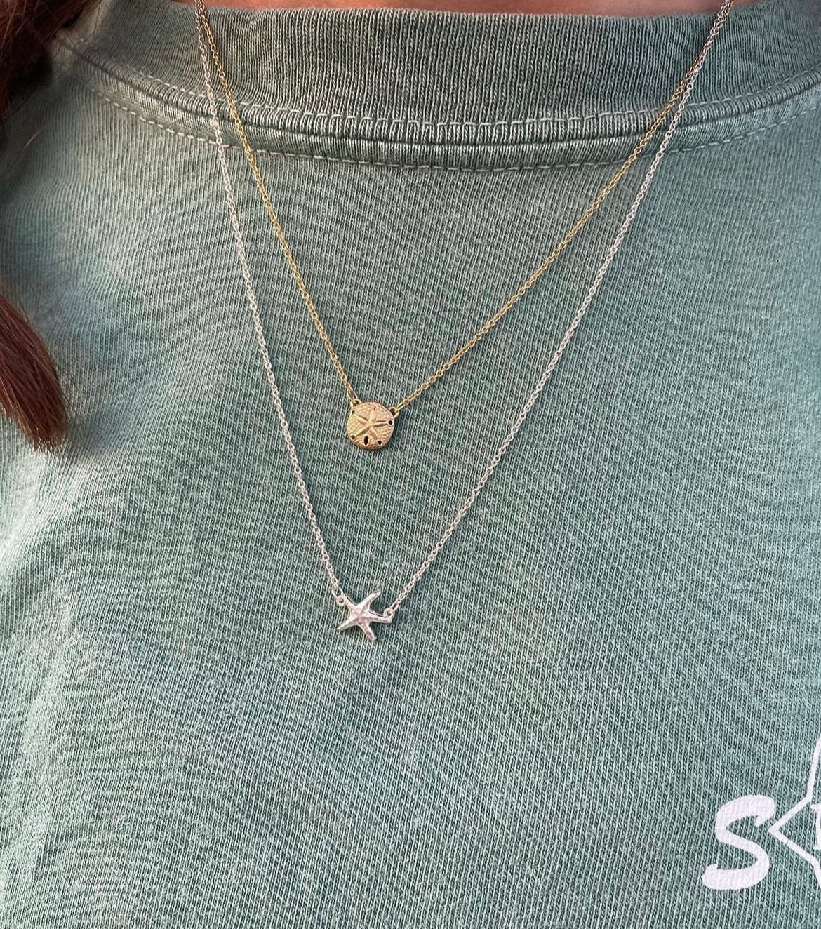 Sand dollar oyster necklace online