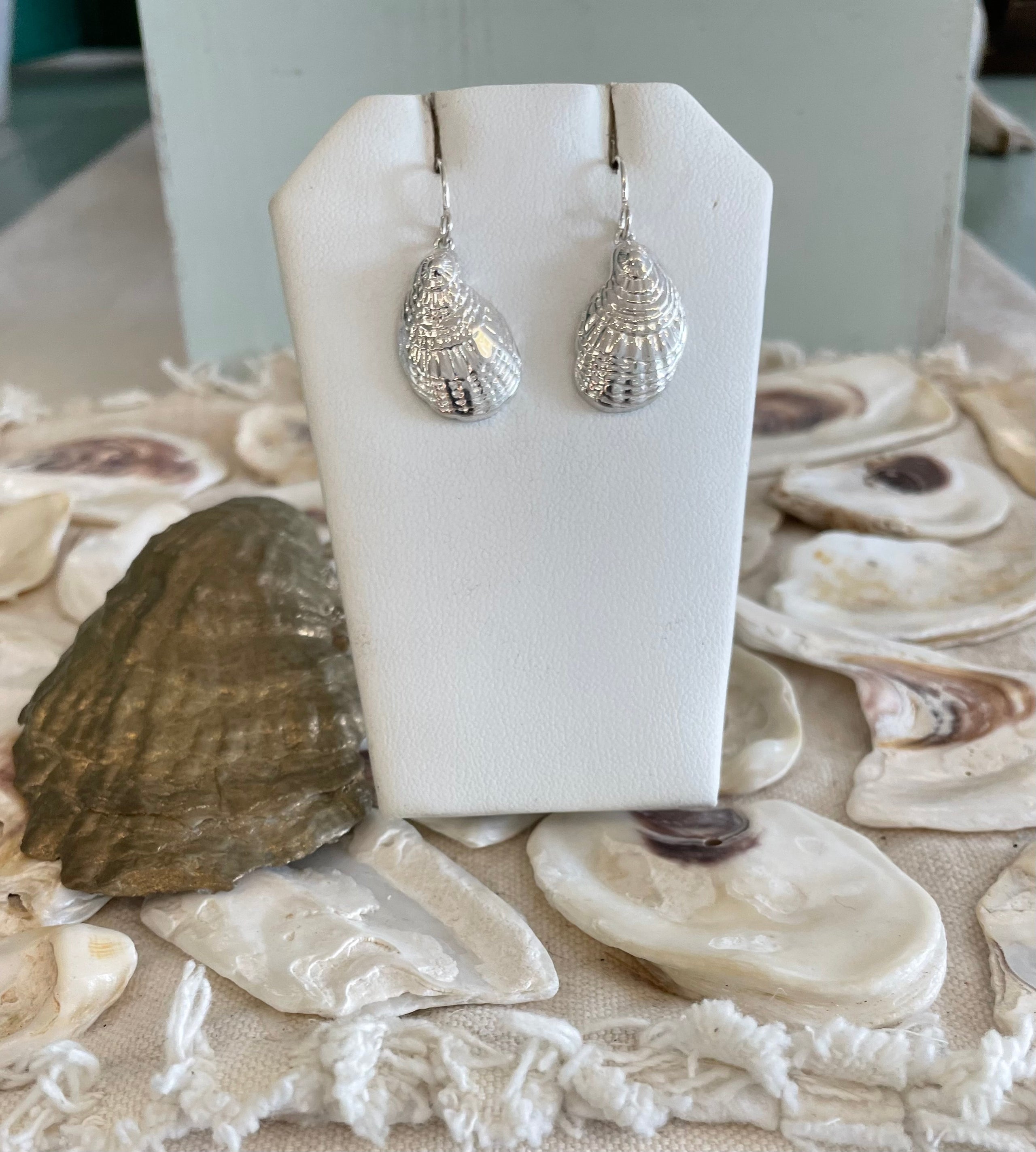 Oyster shell sales earrings