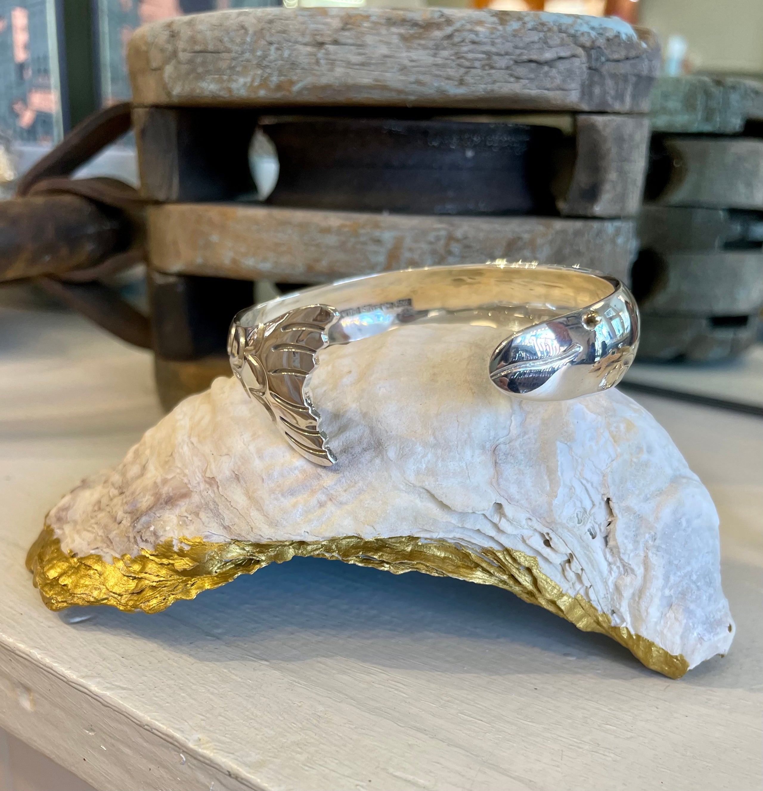Sterling silver fish cuff bracelet cape cod online