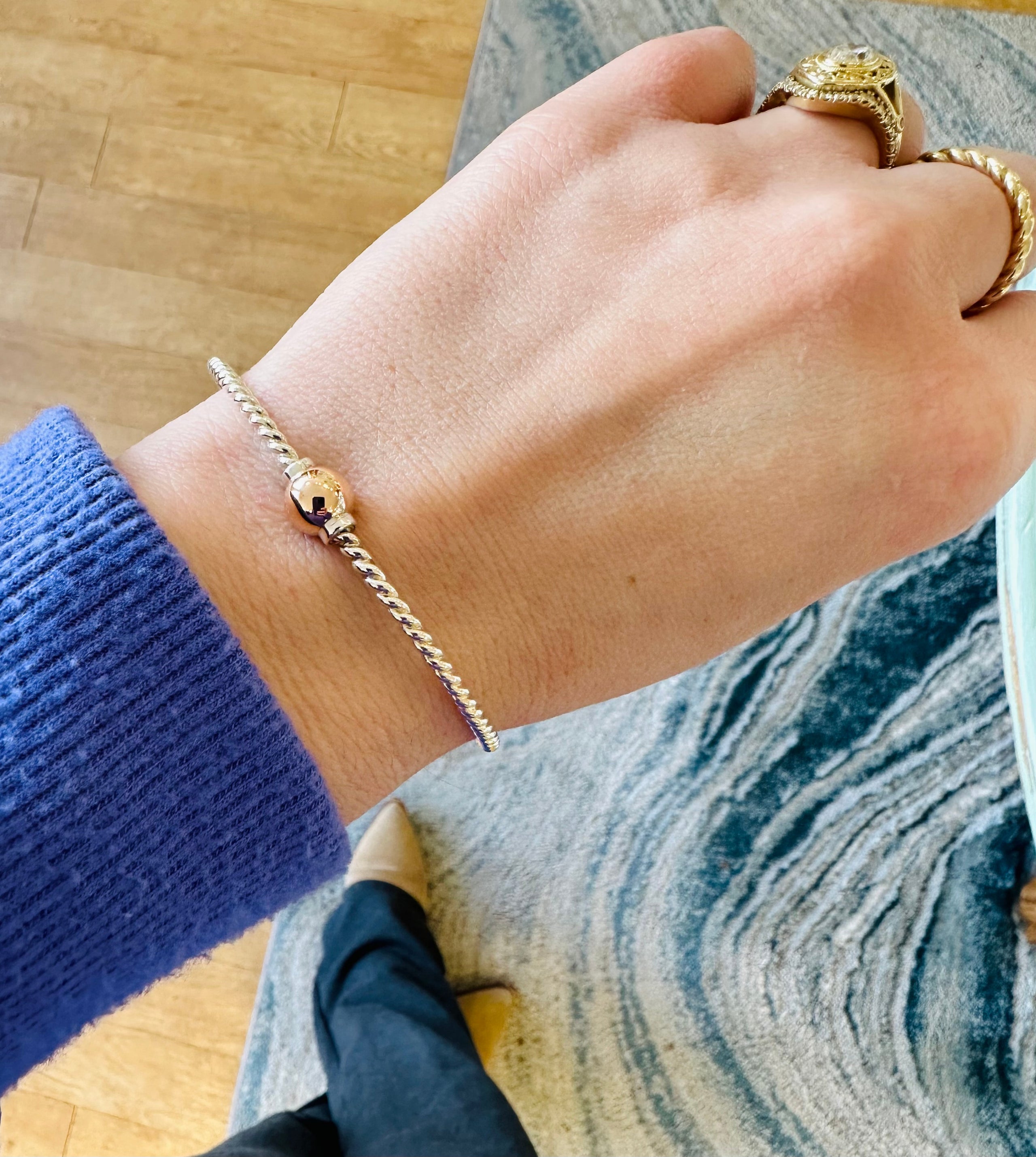 Cape cod twist cuff bracelet top