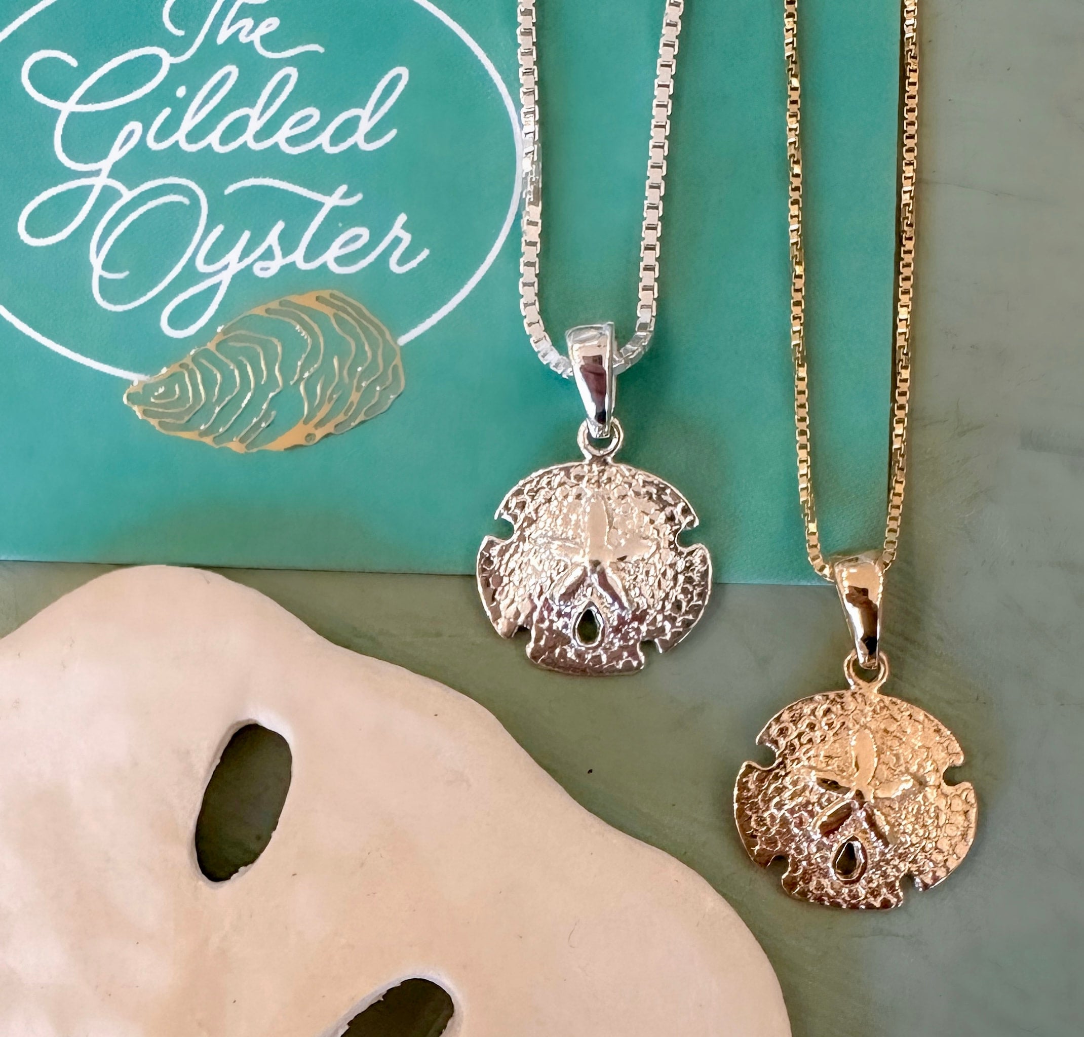 Fine silver sand dollar pendant necklace – CindyMitchellDesigns