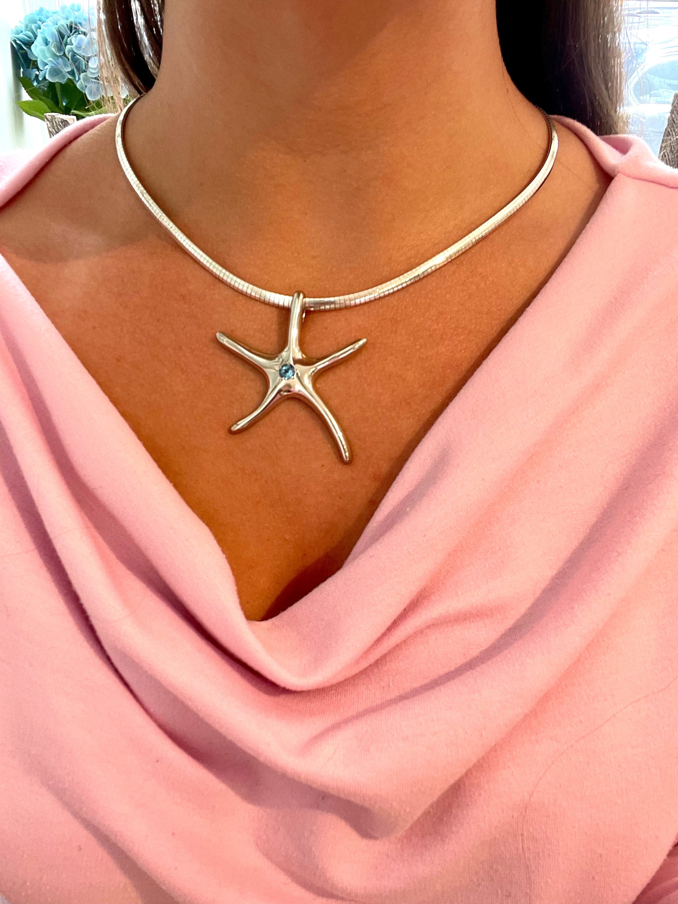 Dune Sterling Silver Delicate Starfish Stationary Necklace - Michael  Gallagher Jewelers