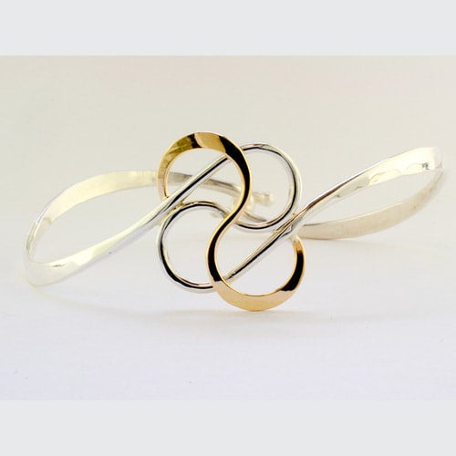 Cloverleaf Sterling Silver 14K Yellow Gold Bracelet The Gilded